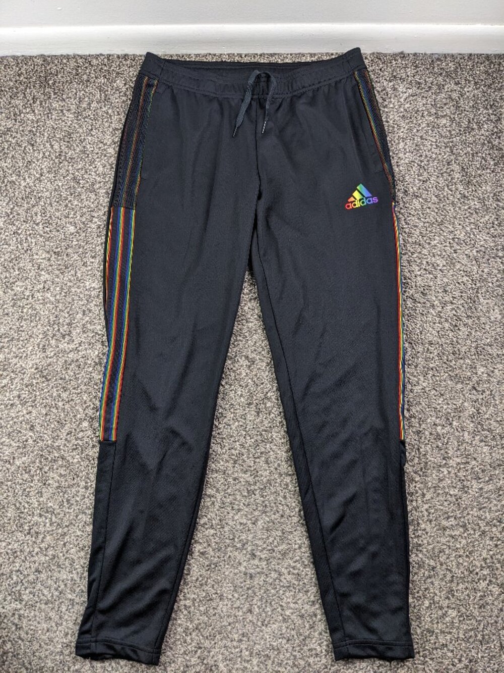 NWT Adidas Tiro Pride Track Pants Soccer Football Zip Leg Rainbow Womens Medium